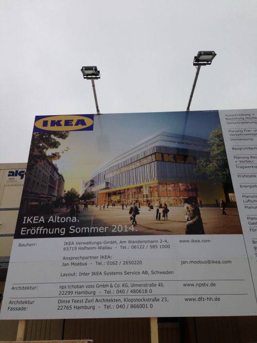 IKEA Altona. Eröffnung Sommer 2014