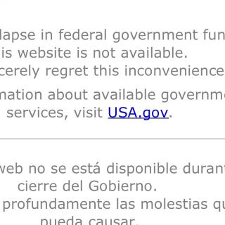 Due to the lapse in federal government funding