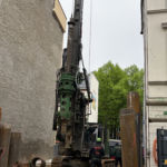 Kleine Baustelle, großer Bohrer